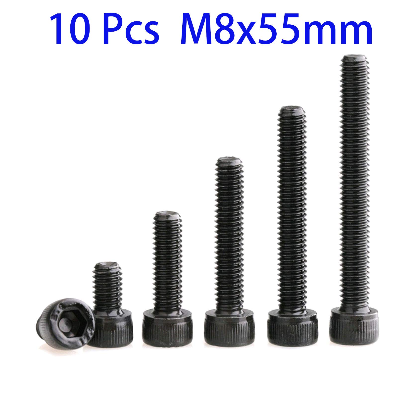 Uxcell M8 X 63mm Stainless Steel Hex Socket Head Cap Screws - 5 Pack