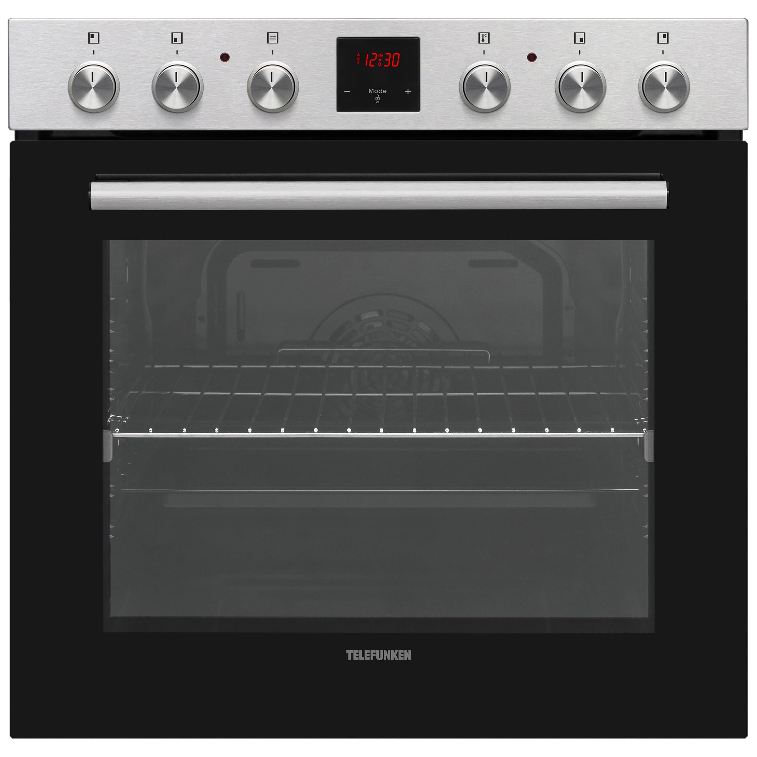 Telefunken Einbauherd-Set 60 cm 78 Liter Glaskeramik-Kochfeld 4 Zonen Backofen Ober-Unterhitze Umluft Teleskopauszug B-HS-75-C-I