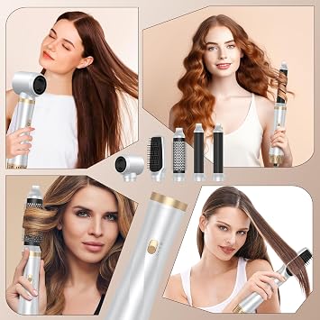 5 in 1 Air Styler, Magic Styler, 1000W Hair Styler with Auto Curling Wands, 2026 Upgraded Multi-use Ionic Hair Blow Dryer Brush Set for All Hair Type, 6,0000 RPM, Dry, Curl, Straighten Women Gifts