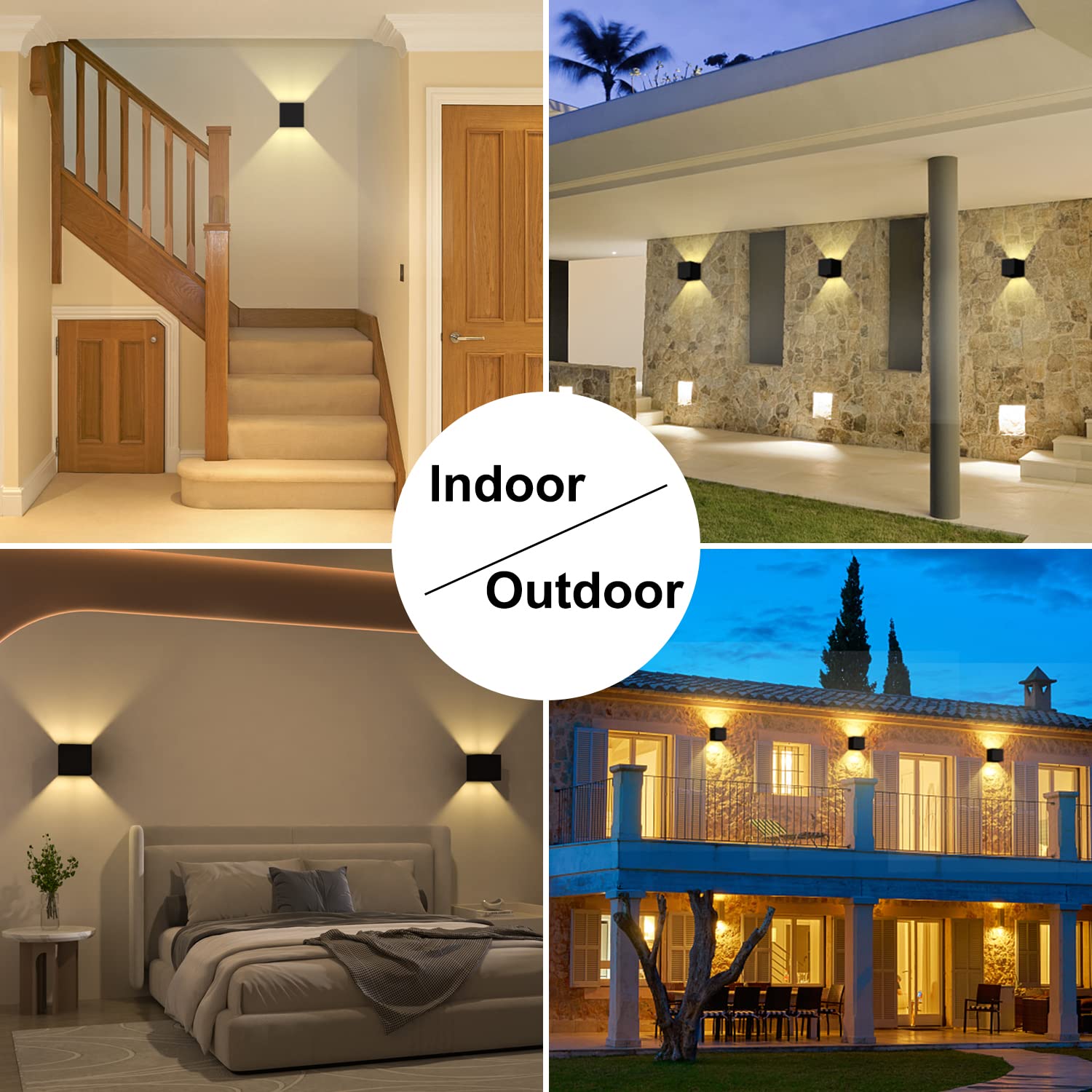 2 Pezzi 7W Applique da Parete Esterno Interni LED Lampada, IP65 Lmpermeabili con Lampadina Sostituibile G9 LED, Bianco Caldo 3000K, Angolo del Fascio Regolabile Applique, Guscio Nero