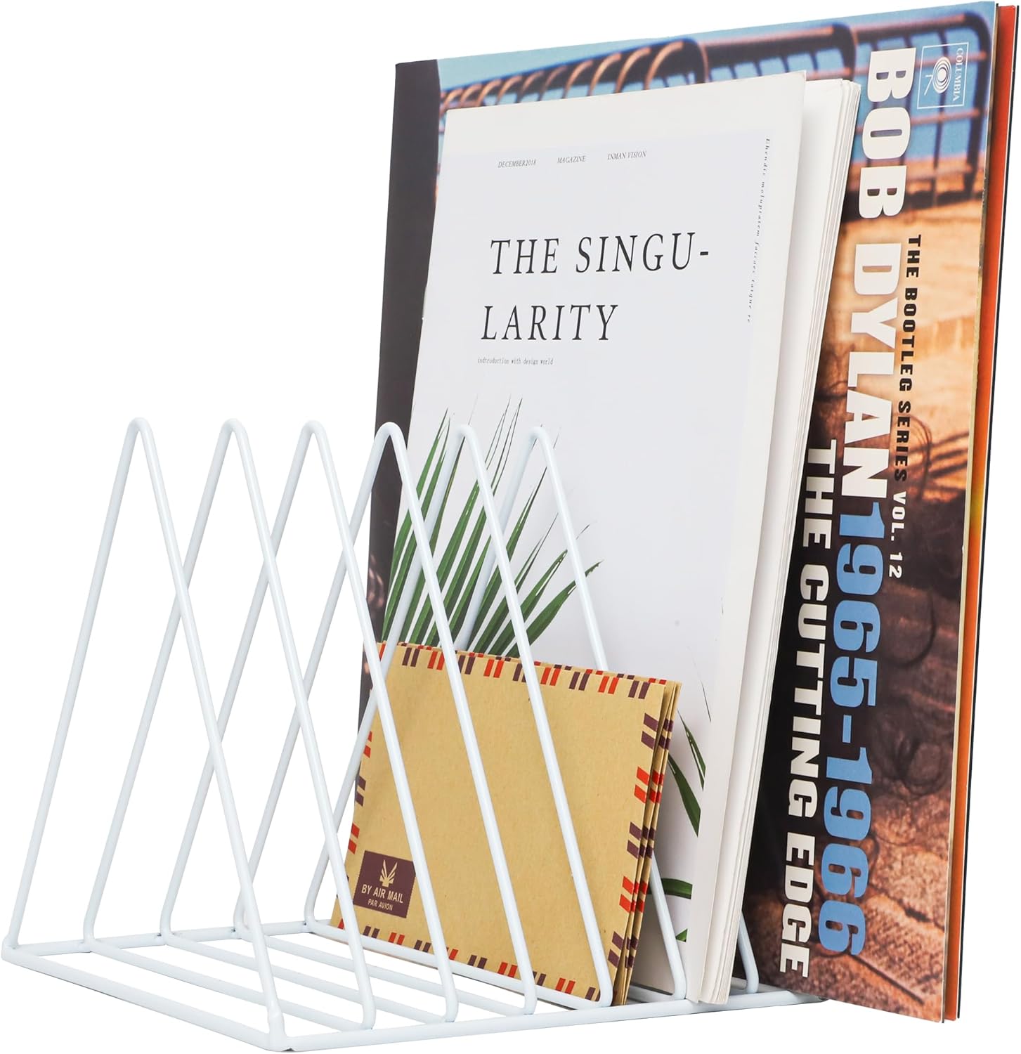 Amazon.com: COSYAWN 7 Slot Vinyl Record Holder Storage, Anti-Rust Metal ...