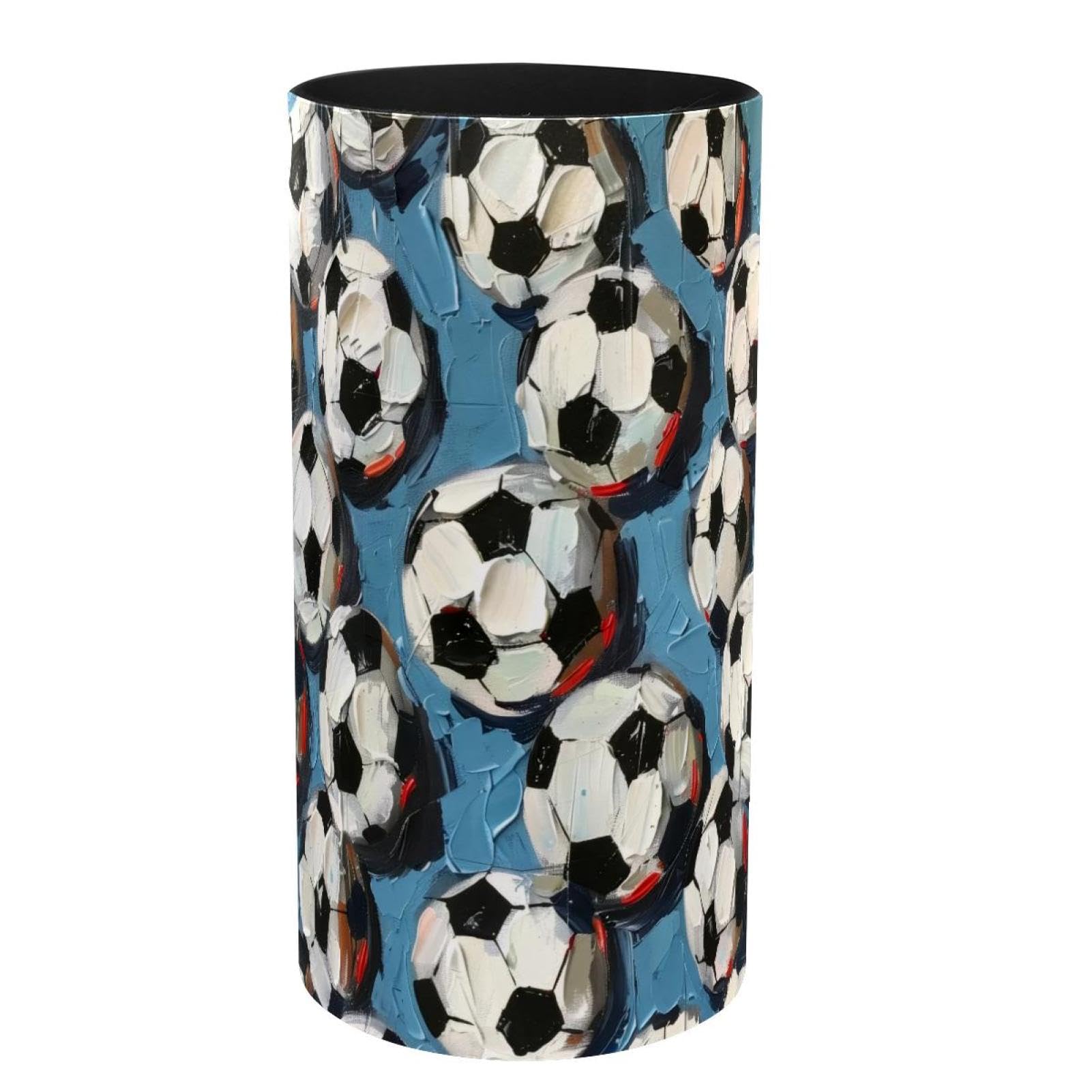 Pot à crayons football bleu, boîte à musique, cadeau bureau idéal