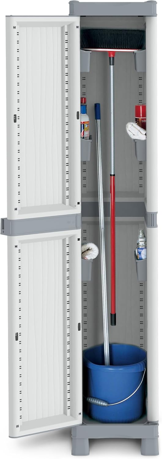 Terry, Base 2350 UW, Cabinet 1 Door and 6 Buckets. Color: Gray, Material: Plastic, Dimensions: 35x43.8x181.8 cm