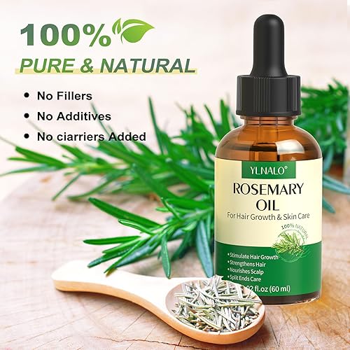 Miniatura 9 de Aceites esenciales de romero, aceite de romero para el crecimiento del cabello, estimula el crecimiento del cabello, nutre el cuero cabelludo y el