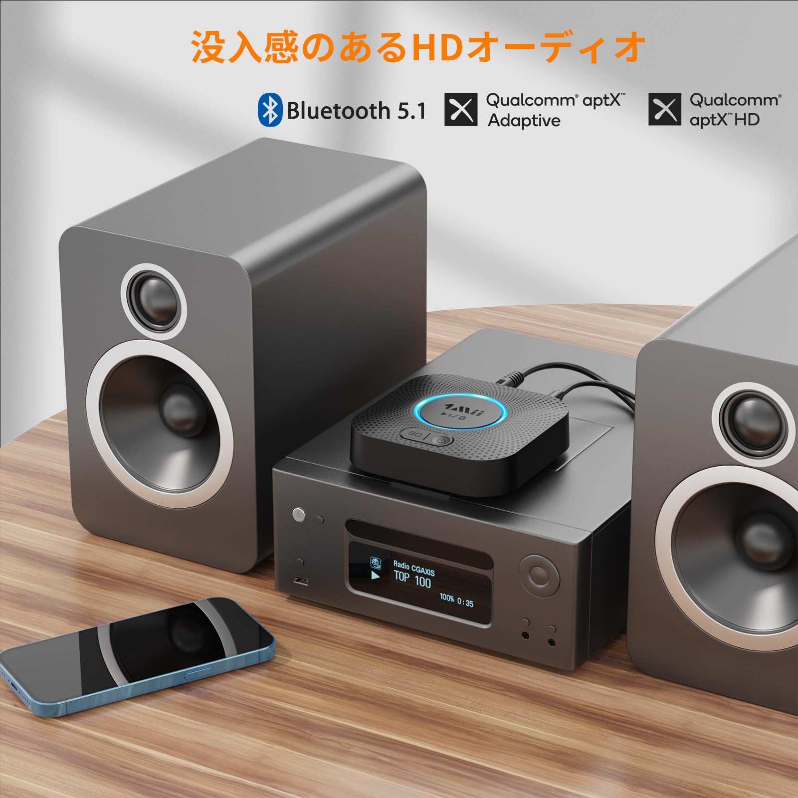 1Mii Bluetooth 5.1レシーバー B06 Plus