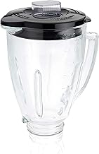 Oster Blender 6-Cup Glass Jar, Lid, Black and clear
