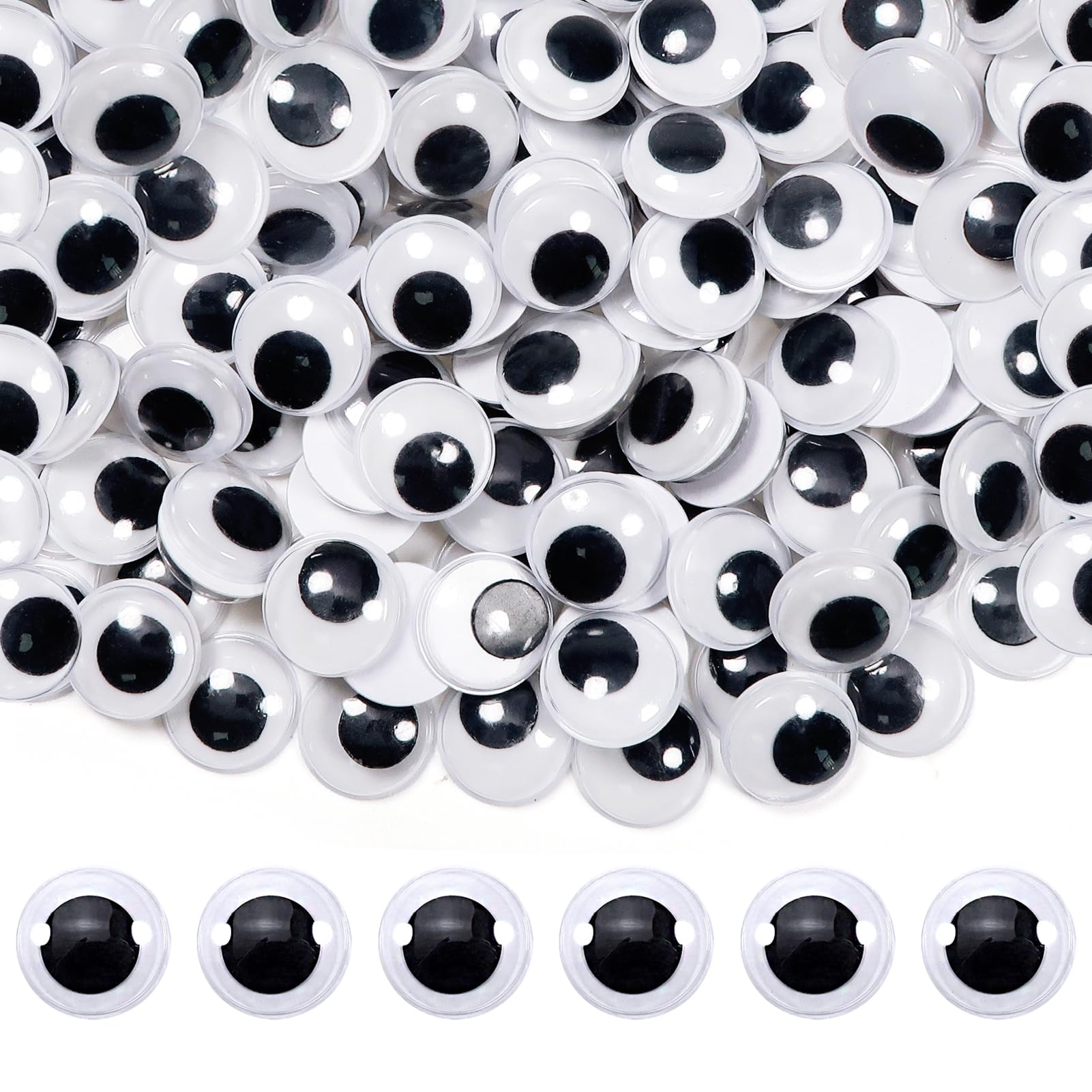 TOAOB 150pcs 22mm Large Googly Eyes Self Adhesive Wiggle Eyes for Craft