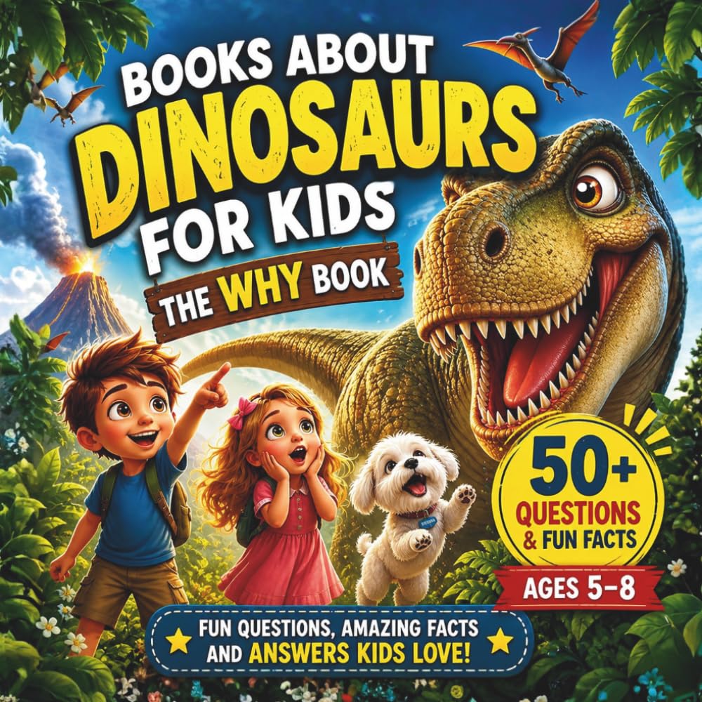 Books About Dinosaurs for Kids – The Why Book: Fun Questions and Answers About Dinosaurs for Kids Ages 5–8 (Leo & Elisa Adventures)