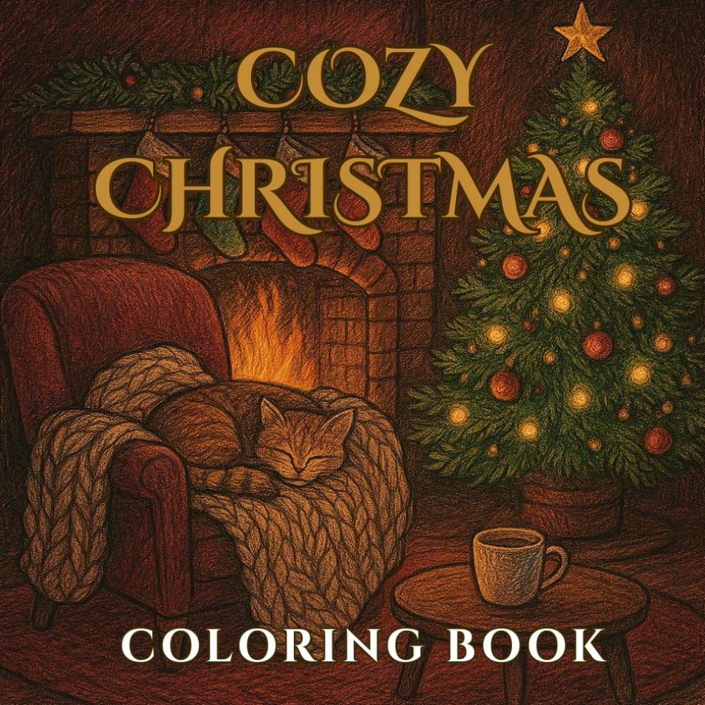 Cozy Christmas Coloring Book for Adults: A Relaxing Collection of Hygge Holiday Scenes, Festive Decorations, and Warm Winter Moments for Stress Relief ... (The Hygge Winter & Holiday Coloring Series)