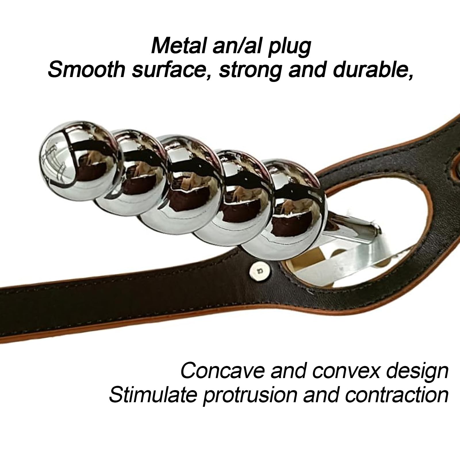 Female Chastity Belt, Lockable Invisible Chastity Belt with 5 Metal Ball Anal Plug and Lock, Strap On Bondage Chastity Pants Butt Plug, SM Adult Restrict Chastity Lock Trainer Sex Toy (): Brown