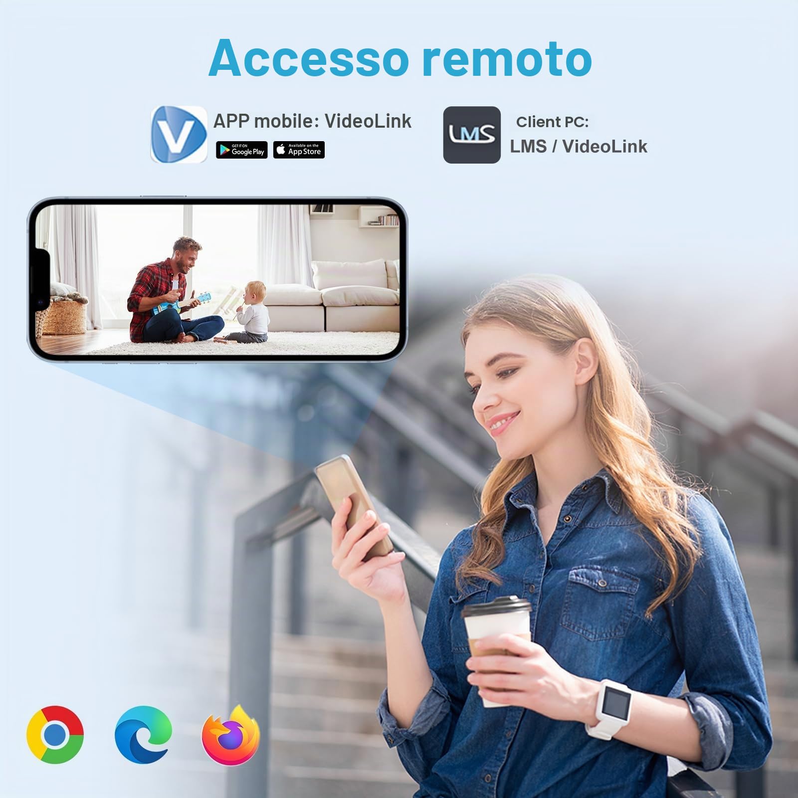 Anpviz 4MP Dome Telecamera IP PoE Esterno, Rilevamento Movimento | Visione Nottura IR 30m, Mic Integrato, Accesso Remoto, Alloggiamento Interamente in Metallo, Nessun Alimentatore (U Series)