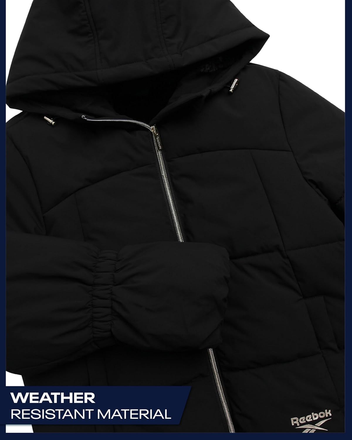 Reebok Womens Puffer Jacket - Insulated Water Resistant Quilted Parka Down Jacket Womens Winter Coats with Faux Fur Lining - Image 5