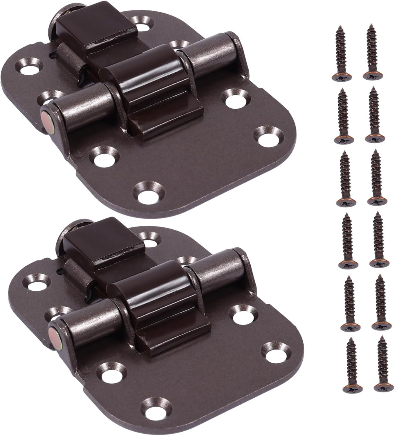 Folding Door Hinge Metal Spring Hinge with Screws for Wood Doors and Shutters, 2Pcs Foldable Hardware for Indoor and Outdoor Use