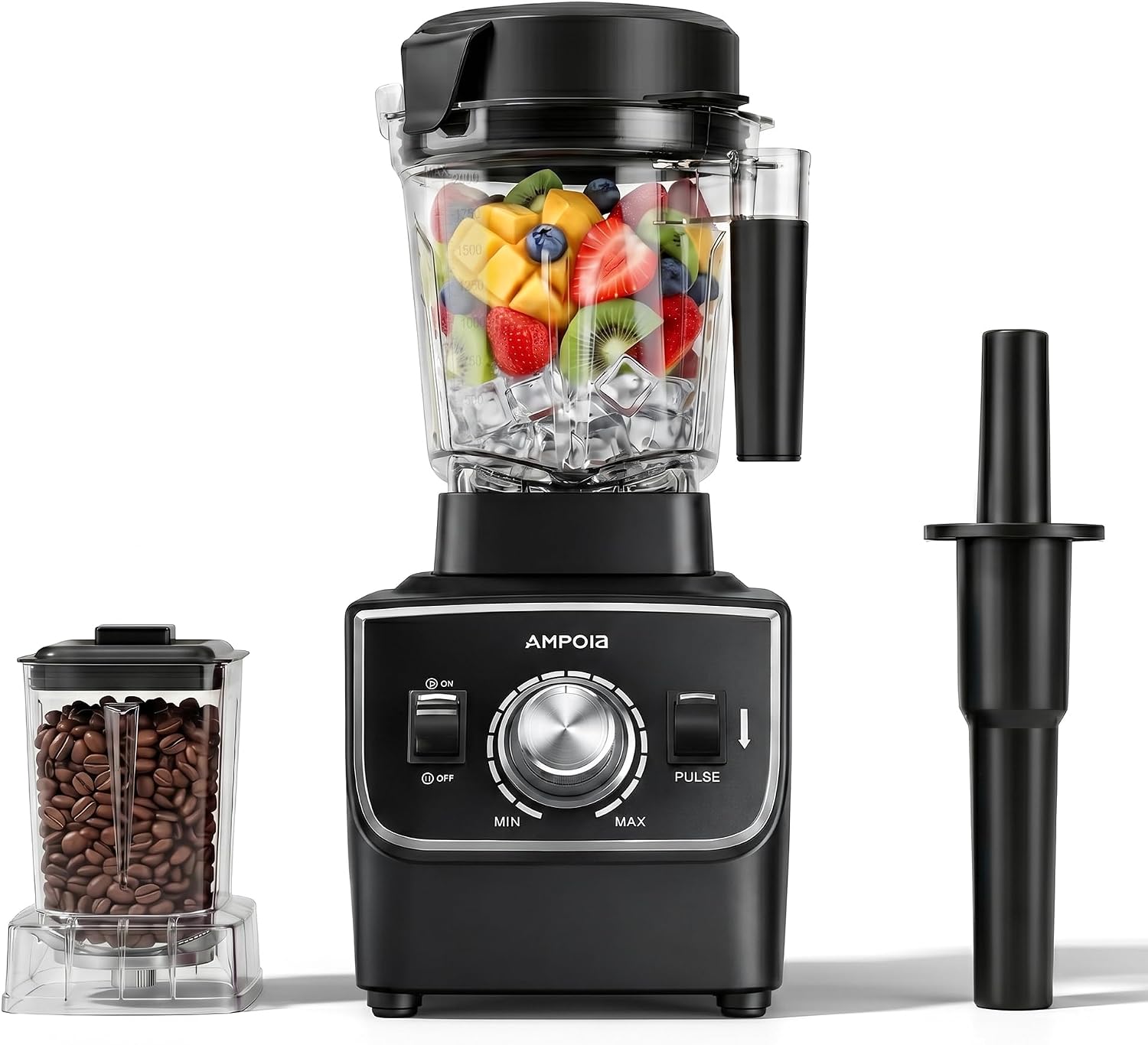 1600W Blender for Smoothies, 2-in-1 Countertop Blenders for Kitchen with 70oz Pitcher & 28oz Grinder, 26000 RPM High Speed Motor Blender for Crushing Ice, Frozen Drinks, Milkshakes, BPA-Free