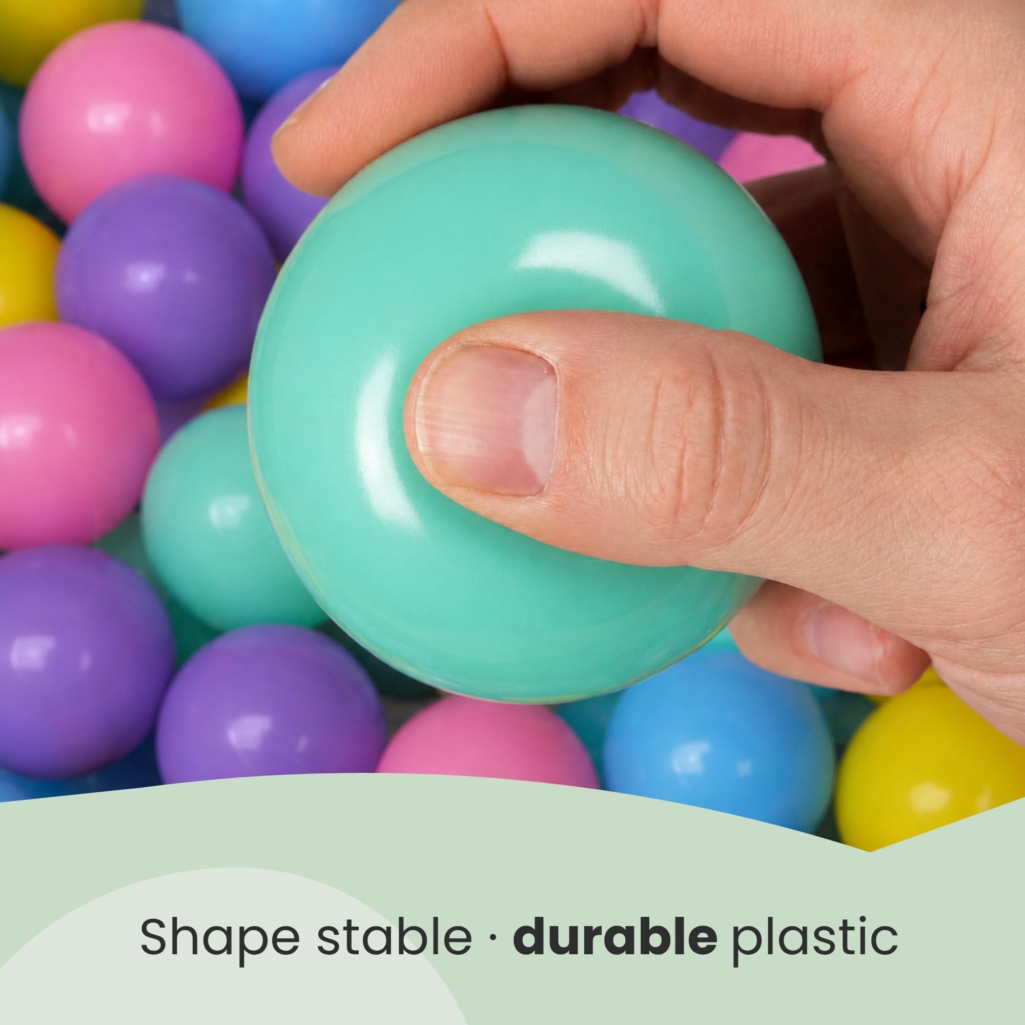 LittleTom Dès la Naissance : Balles pour Piscine a Balle pour Bébé - 6cm Boule Plastique Enfant Balle de Jeu - Boule pour Bebe Balles Plastique Boules pour Piscine à Boules Jeux pour Enfants