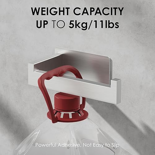 Miniatura 4 de Auxmir Portarrollos de papel higiénico sin taladrar, autoadhesivo, de acero inoxidable SUS304, soporte de pared de fácil instalación para baño,