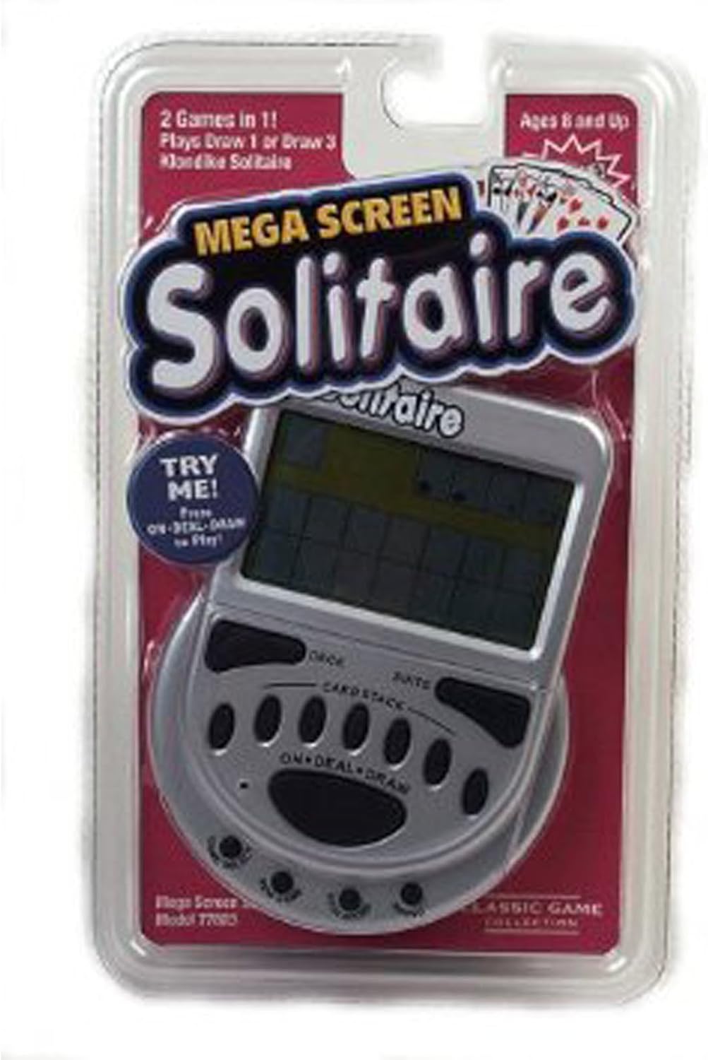 Solitaire Handheld Electronic Game Mega Screen Travel Games Batteries Included ,#G14E6GE4R-GE 4-TEW6W253692