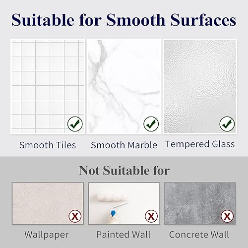 Miniatura 7 de Kitsure Organizador de ducha  Paquete de 2 organizadores de ducha a prueba de óxido, sin taladros y de secado rápido para ducha interior con gran