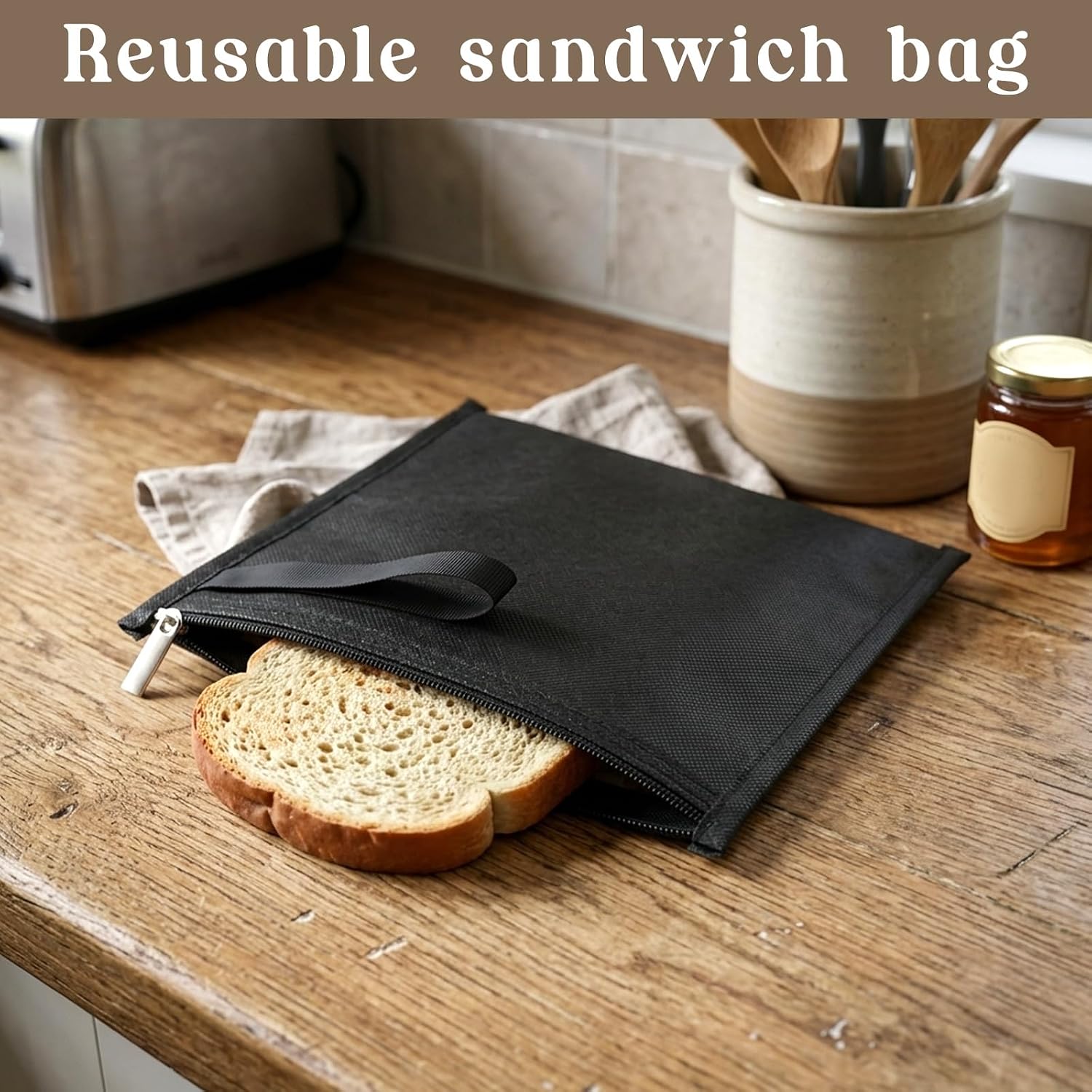 4 Set Insulated Sandwich Bags, Reusable Lunch Bags, Small Insulated Snack Bag, Zipper Lunch Pouches, Small Thermal Snacks Pouch Washable Reusable for Picnic, Office, Travel