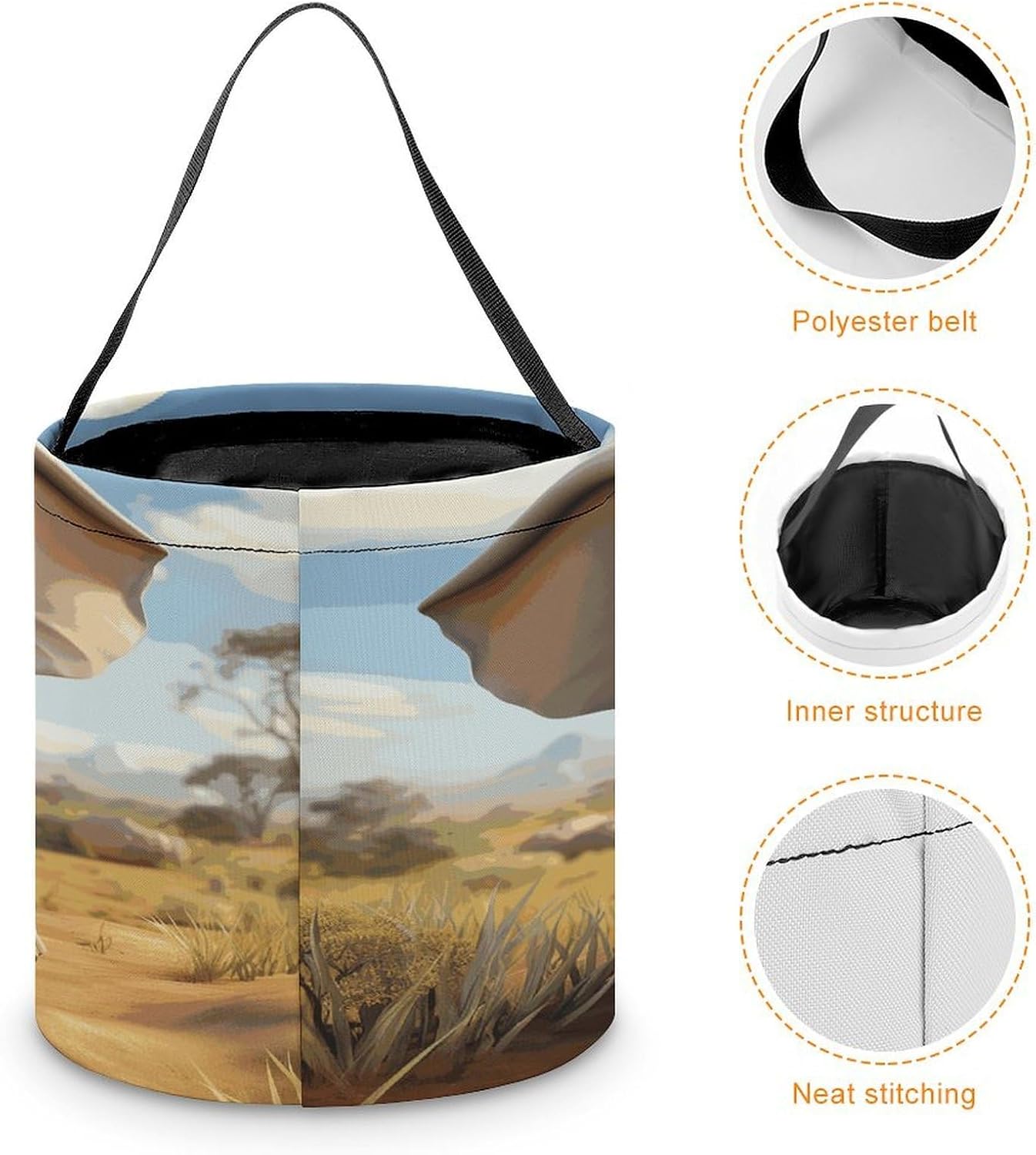 LLUTSNTH Cartoon Elephant Halloween Tote Treat Bag for Trick Or Treat image 4