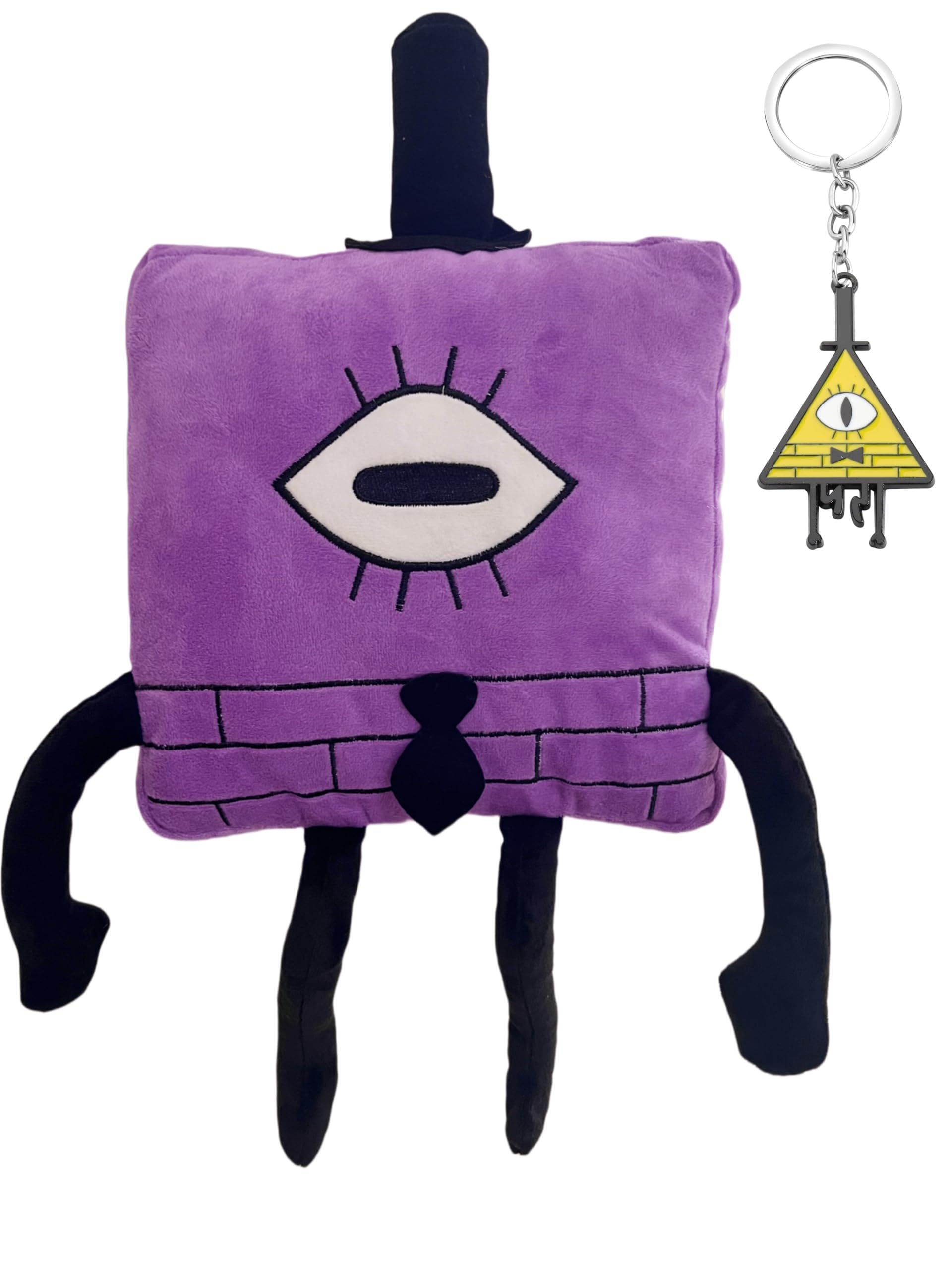 AlloFuu Gravity Falls Plush Bill Cipher Plushies with Keyring- Soft Cute Stuffed Toy Doll Pillow, Halloween for Boys Girls Fans