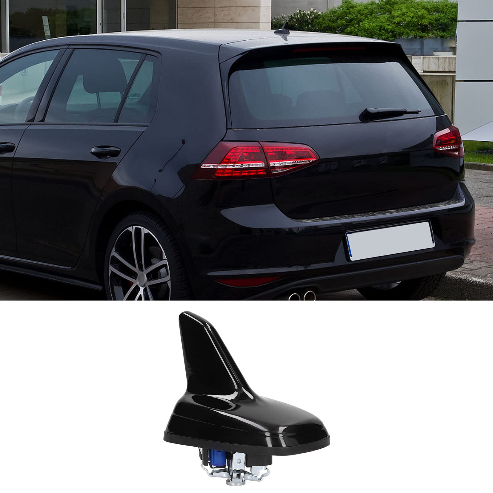 KIMISS Antena samochodowa w kształcie płetwy rekina 5Q0035507B5FQ Glossy Black GPS/GSM