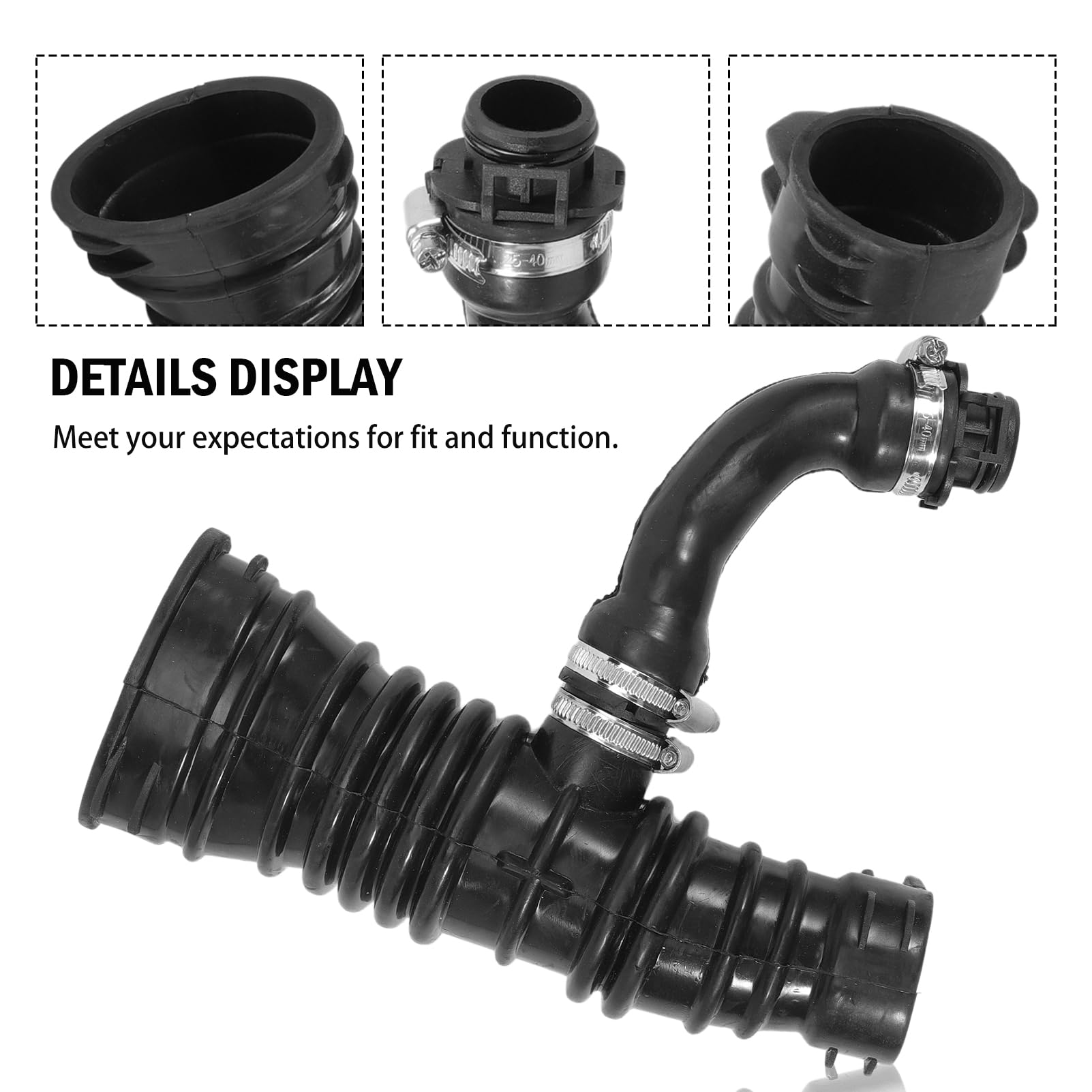 KASturbo Tubo flessibile per filtro dell'aria con clip per tubo di aspirazione, per Focus 2004-2012 Focus C-Max 2003-2007 1336611 3M519A673MG 30680774