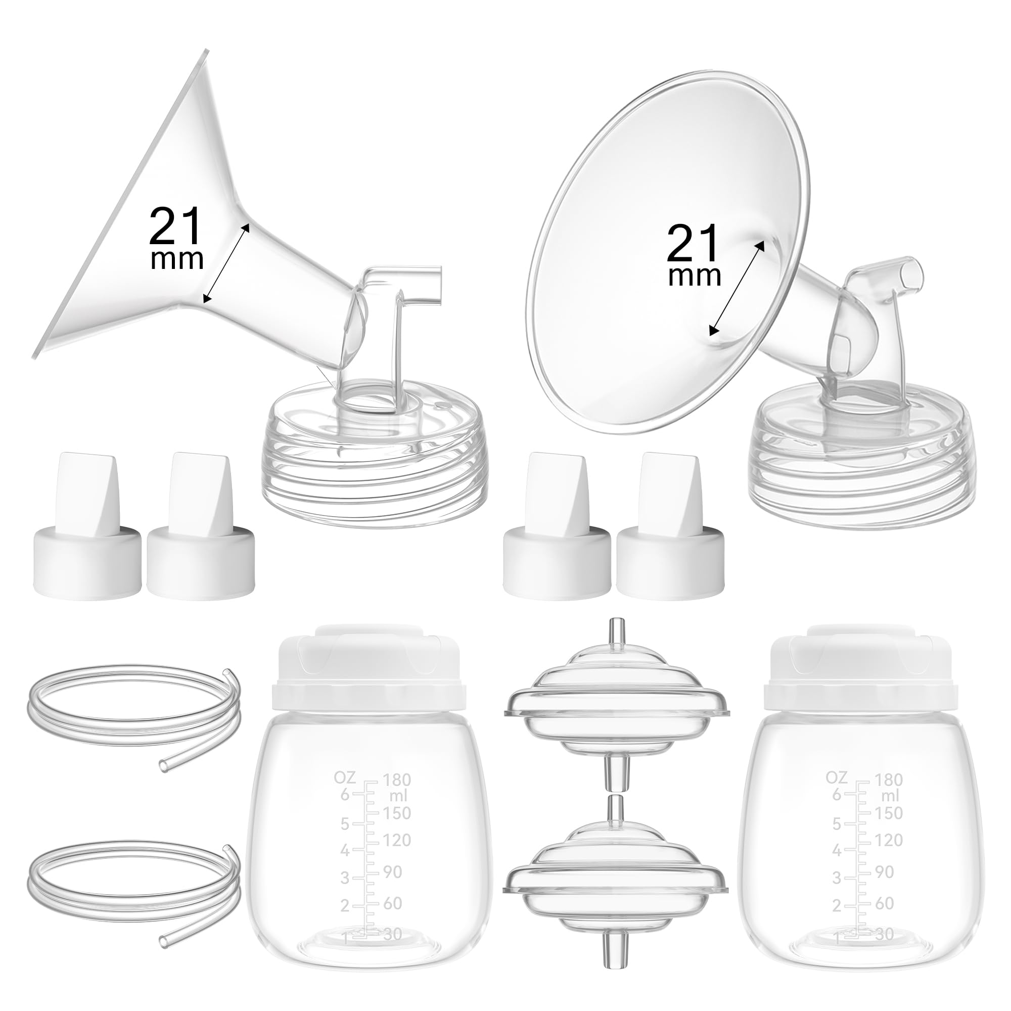 TOVVILD 21mm Replacement Pump Parts for Spectra S1 S2 9 Plus Synergy Gold Includes Flange Duckbill Valve Tubing Backflow Protector Bottle,Compatible