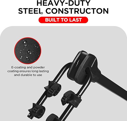 Miniatura 3 de Rockland - Portabicicletas para 2 bicicletas de neumáticos anchos, apto para vehículos con enganche receptor de 1.25 y 2", soporta 80 libras,