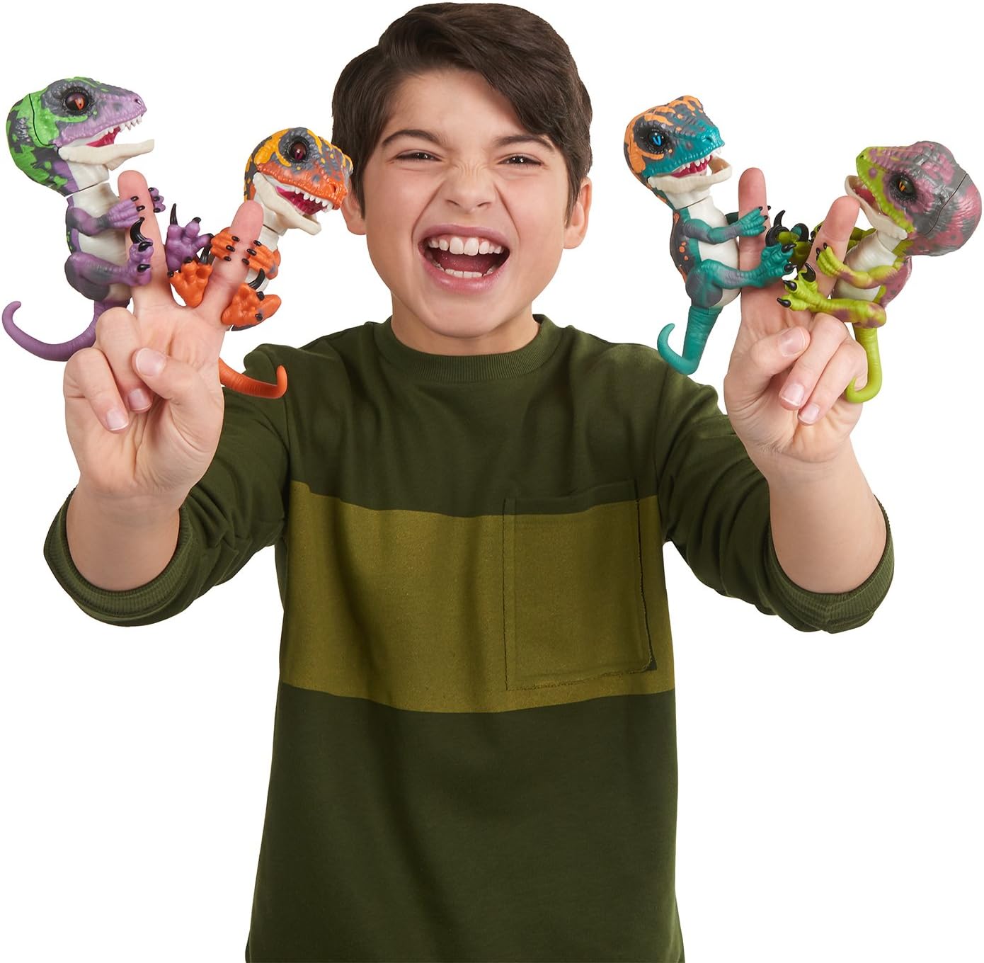 Untamed Raptor by Fingerlings - Blaze (Orange) - Interactive Collectible Dinosaur - By WowWee