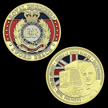 Normandy Landing Commemorative Coin Royal Engineers Beach 1944 D.day Collectibles Souvenir Military Challenge Coin