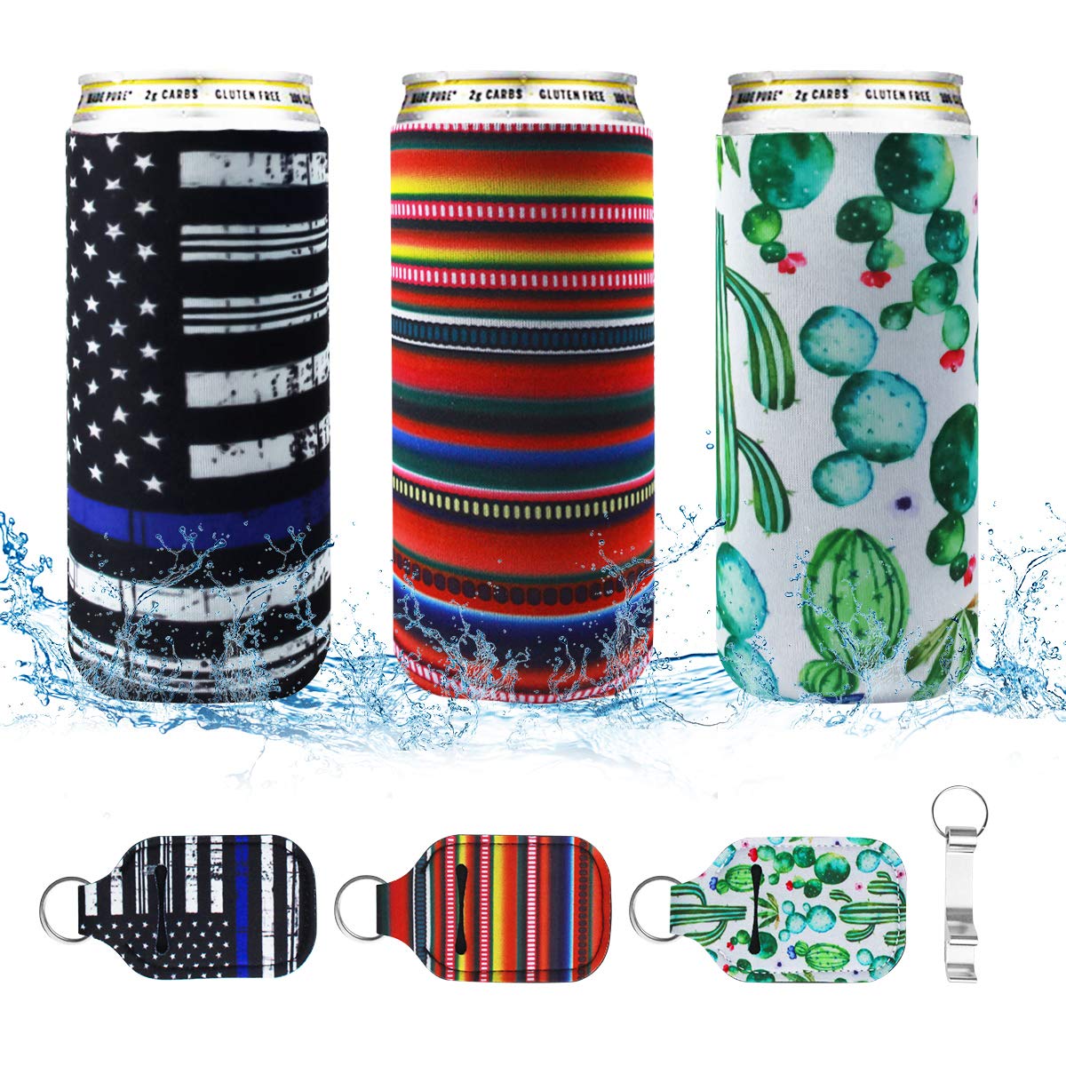 Packs Skinny Can Cooler for Slim Beer Hard Seltzer, Stainless Steel,  Doucle-Walled Stainless Steel Insulated Slim Cans, Standard 12 oz