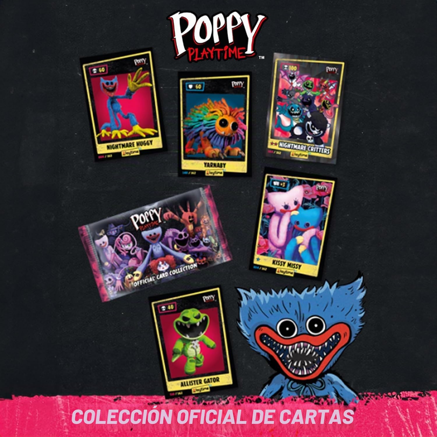 Diramix POPPY PLAYTIME 24 Sobres Oficiales, Cada Sobre Contiene 5 Cartas Coleccionables - Total 120 Cartas