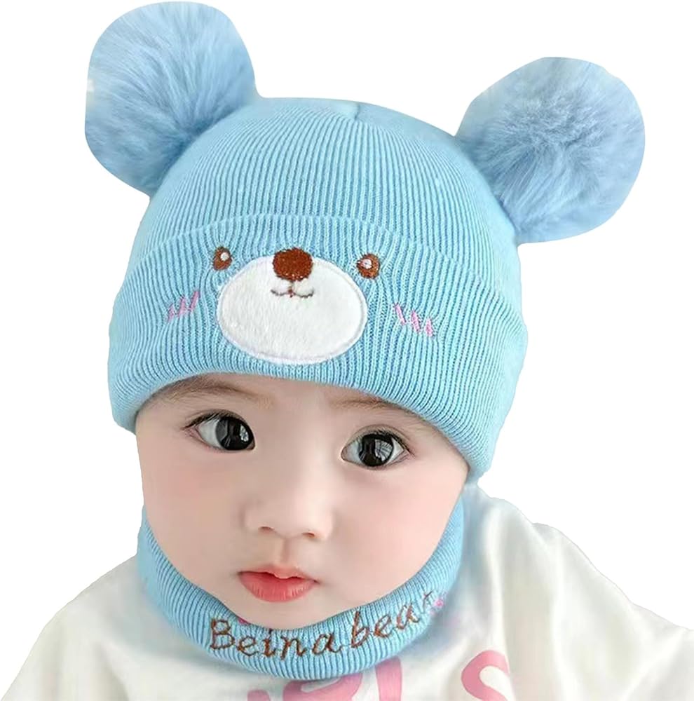 Baby Winter Hat Kid Beanie Winter Earflap Hat Boy Girl Knit Fleece