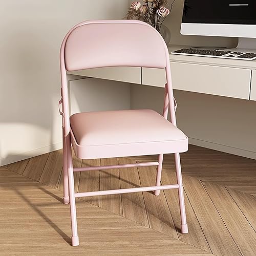 Folding Chairs with Padded Seats - Portable Stackable Commercial Seating for Indoor and Outdoor Events, Weddings, Offices, Kitchens, and Dining