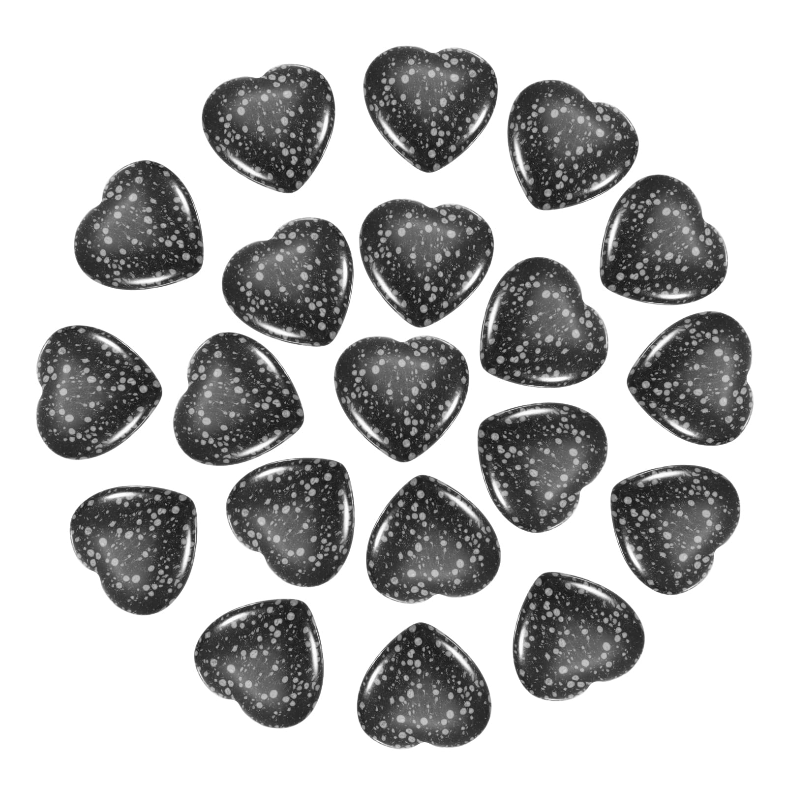 PATIKIL 20 Pcs Natural Heart Shaped Crystal Stone, 1 Inch Mini Polished Love Gemstone Crystal