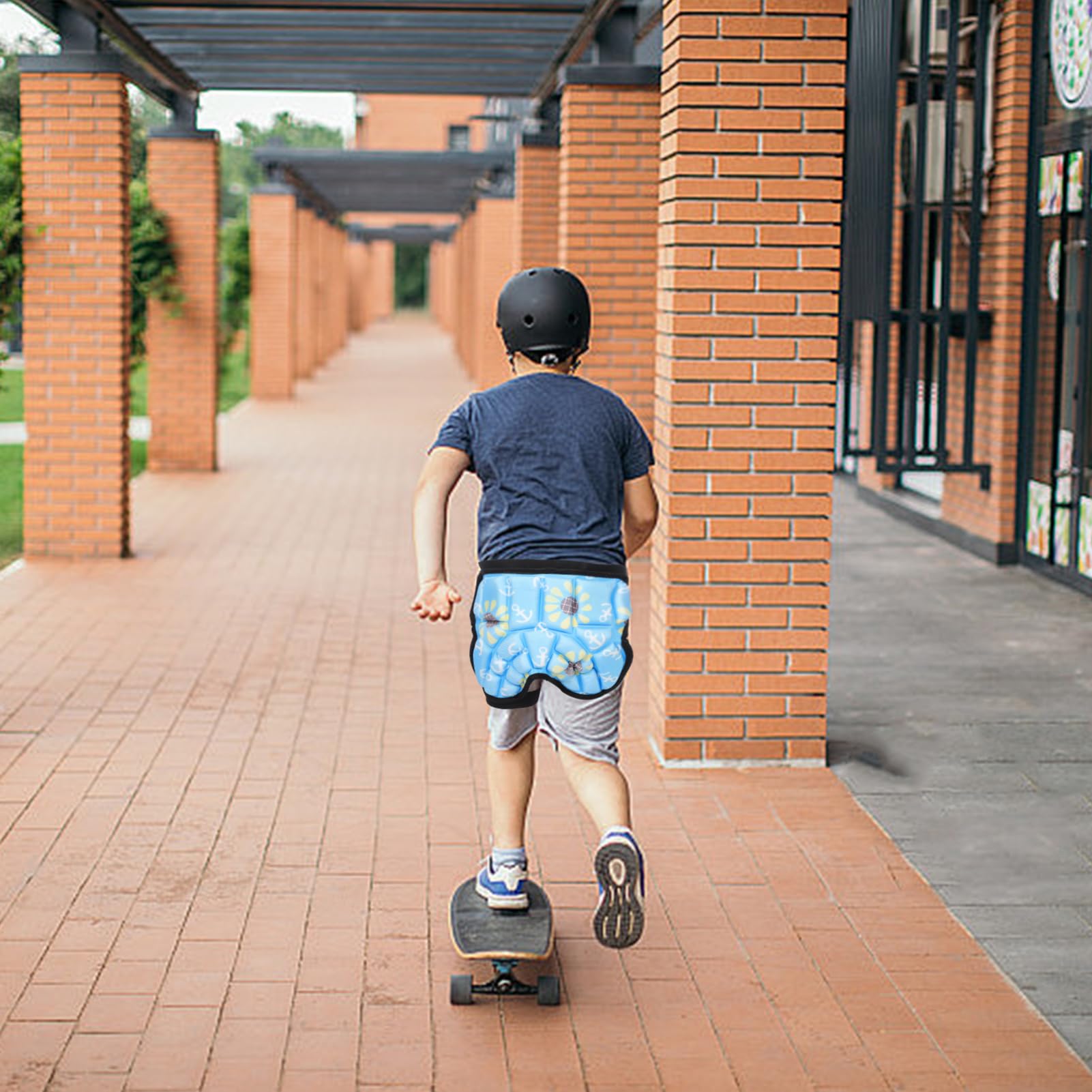 TOYANDONA 3 Cuscino Protettivo per Pattinaggio Imbottitura per Fianchi e Coccige e Traspirante per Skateboard e Protezione Sicura per Attività