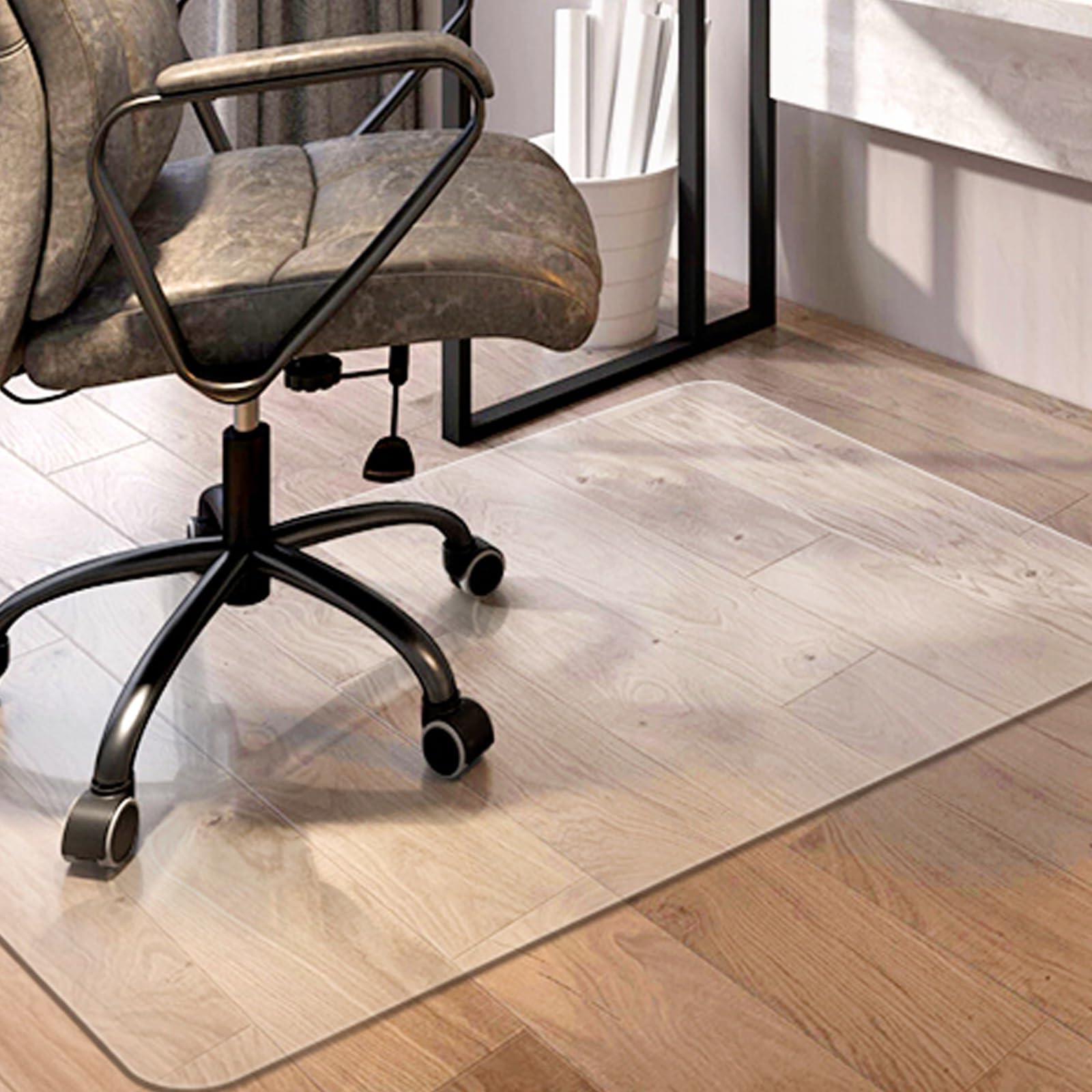 Tappetino in PVC trasparente per taglierine, spessore 1 mm, ideale per ufficio e scrivania, protegge il legno duro Dimensioni: 30 x 120 cm, 60 x 240 cm, 120 x 120 cm, 190 x 190 cm.