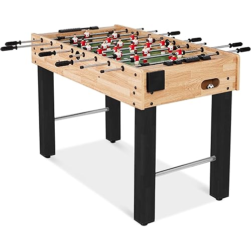 Best Choice Products 48in Competition Sized Foosball Table, Arcade Soccer Table for Home, Game Room, w/ 2 Balls, 2 Cup Holders