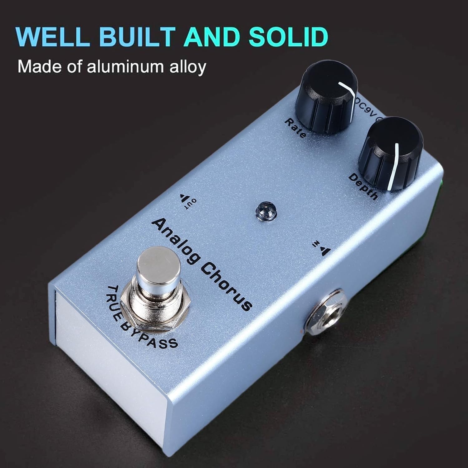 Lightweight and Portable Electric Guitar Effect Pedal, Accurate Adjustment of Tone, Sound Quality and Distortion Level Unique for Various Electric Guitars Aluminum Alloy Material