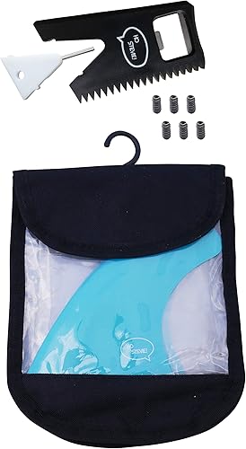 Miniatura 4 de Hola Stevie! Aletas de surf de polímero reforzado de fibra de vidrio  Amortiguador (3 aletas) de tamaño FCS o futuros, con bolsa de aletas,