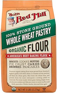 Bob's Red Mill, Organic Pastry Flour, Whole Wheat, 5 lb