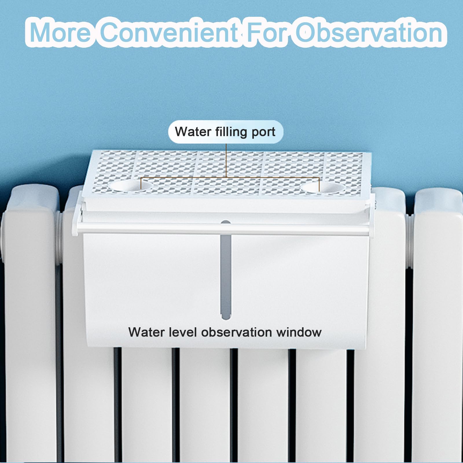 Piccolo Umidificatore per Radiatore, Umidificatore Termosifoni Umidificatori Evaporativo Che Utilizza Il Calore del Radiatore, capacità di Accumulo dell'Acqua 2,8 L, Risparmio Energetico