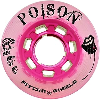 Atom Poison Outdoor Quad Roller Skating Wheels (Pink, 62x38)