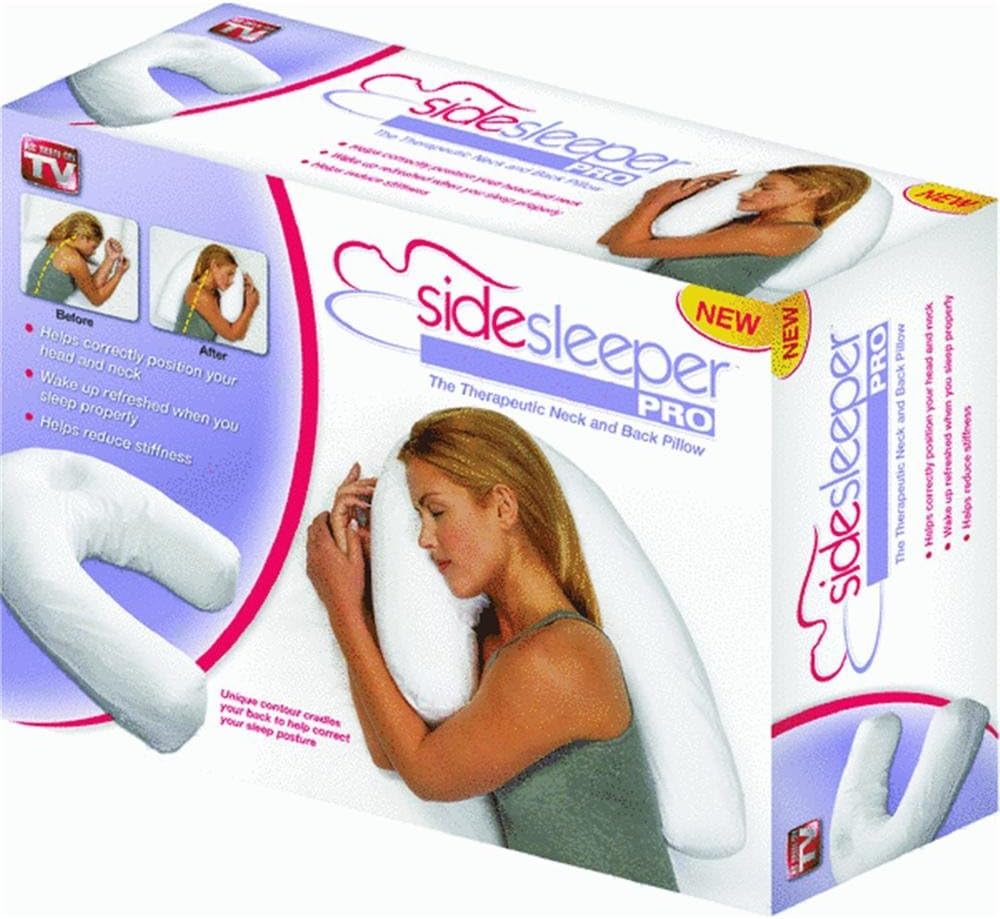 Allstar SideSleeper Pro Pillow and Pillow Case, One Size (Pack of 2)