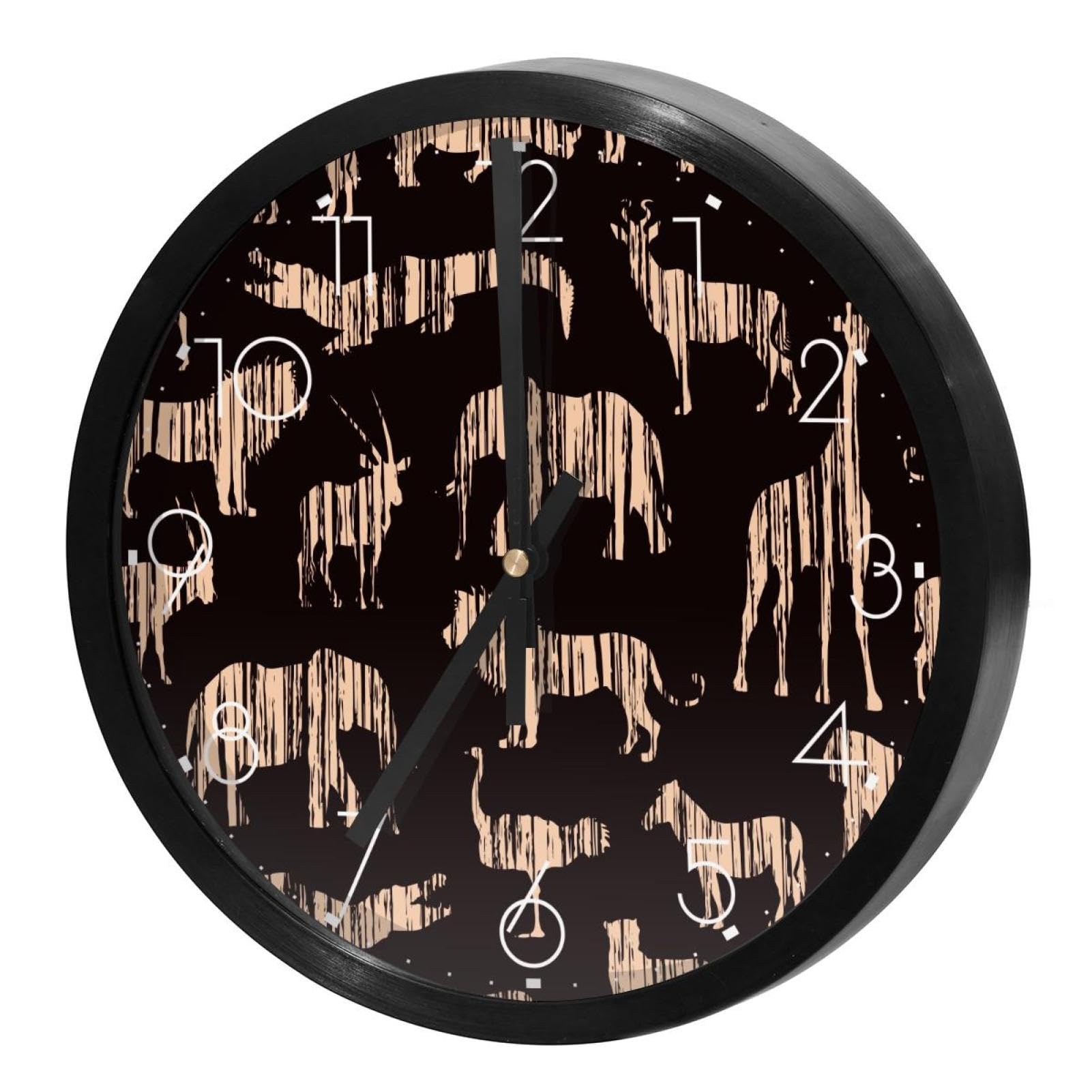 Horloge murale quartz sans tic-tac à piles pour école et maison style grunge