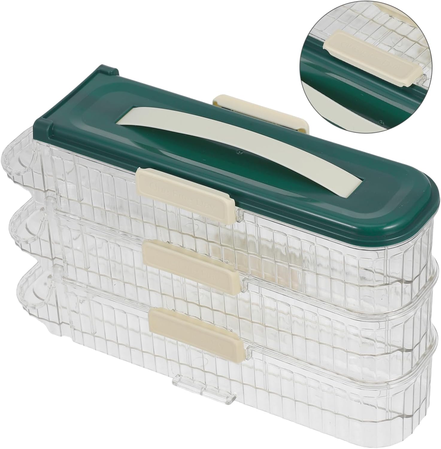 IMIKEYA Egg Keeper Refrigerator Automatic Rolling Egg Organizer Plastic Tray Side Door Sealing Fridge