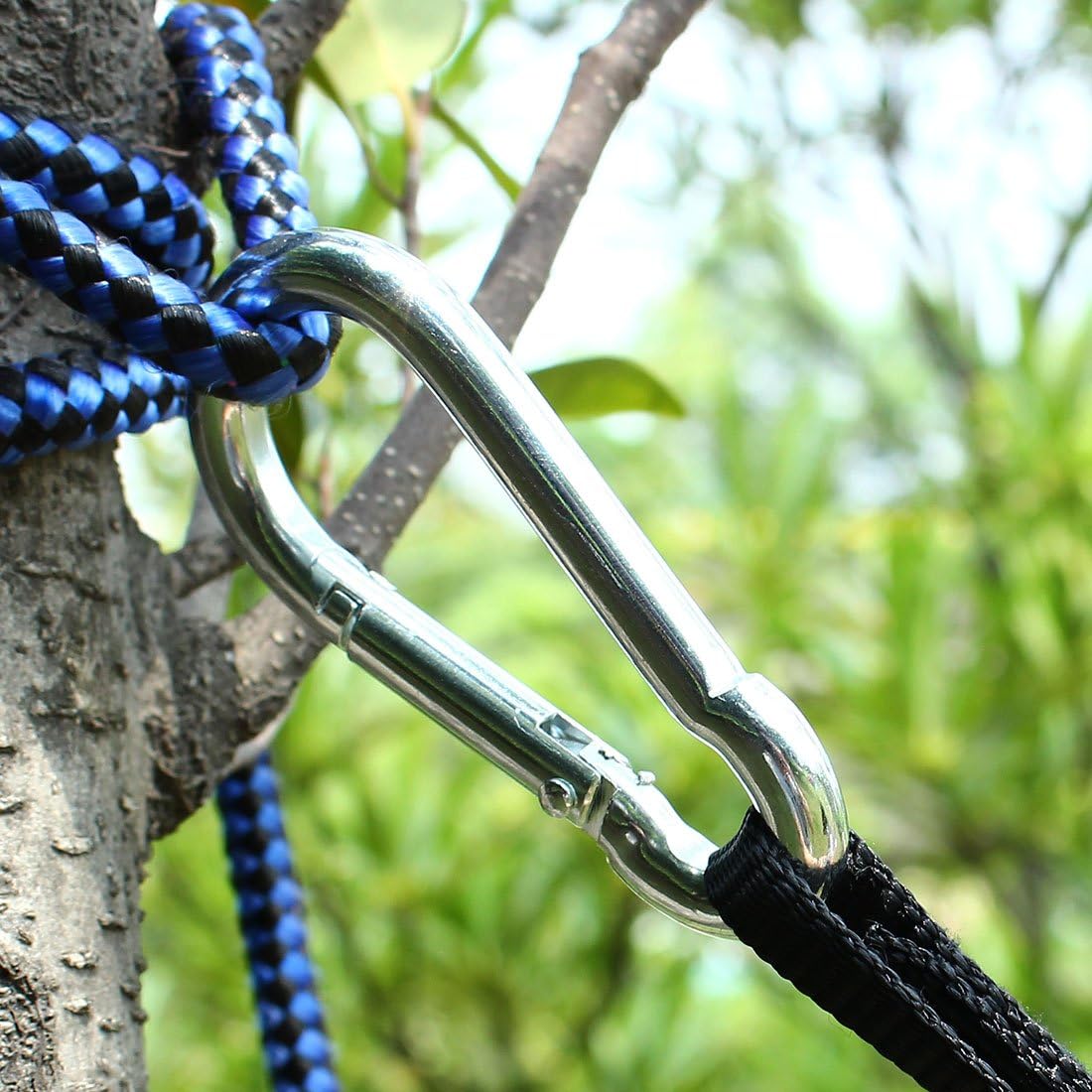 Travel Beach, Yard Household, Courtyard Nylon, Double Nest Swing, Sleeping Bed, Lightweight, Parachute Portable Hanging, Hammock with, Carabiners Orange (id: 14f 253 a8e 5de d87