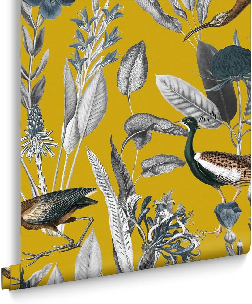 Graham & Brown Glasshouse Birds Tropical Paste The Wall Wallpaper (Green)