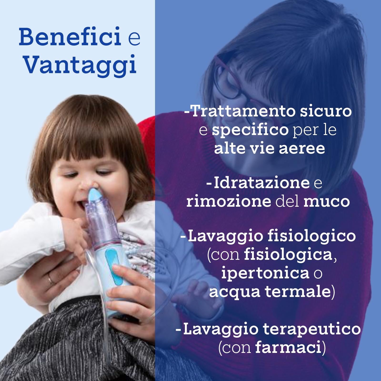 Air Liquide Healthcare, NEBULA, Sistema Completo per Aerosolterapia per Adulti e Bambini, Dotato di RINOWASH, NEBULA SPACER e Maschera Pediatrica, Ideale per tutta la Famiglia, Terapia Completa